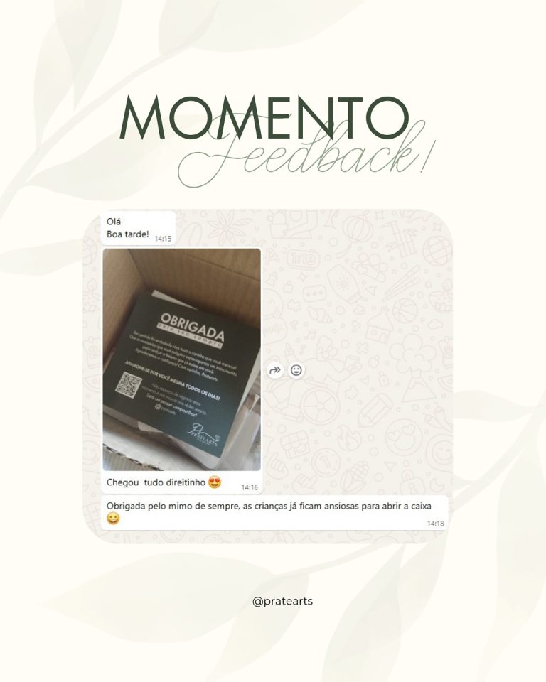 Quando o feedback é bom, dá vontade de mostrar pra todo mundo!🤩🤌🏼